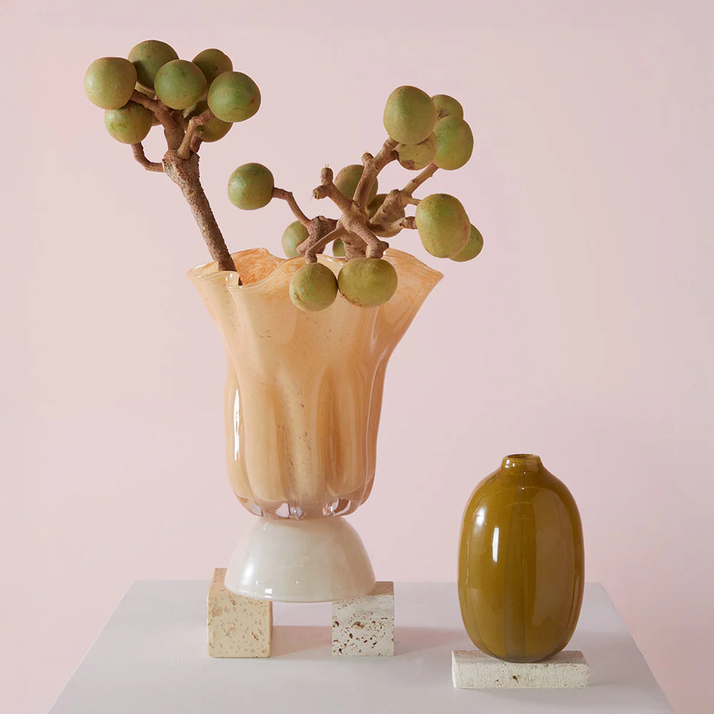 CANDY MINI OVAL VASE in Khaki by Ben David by KAS