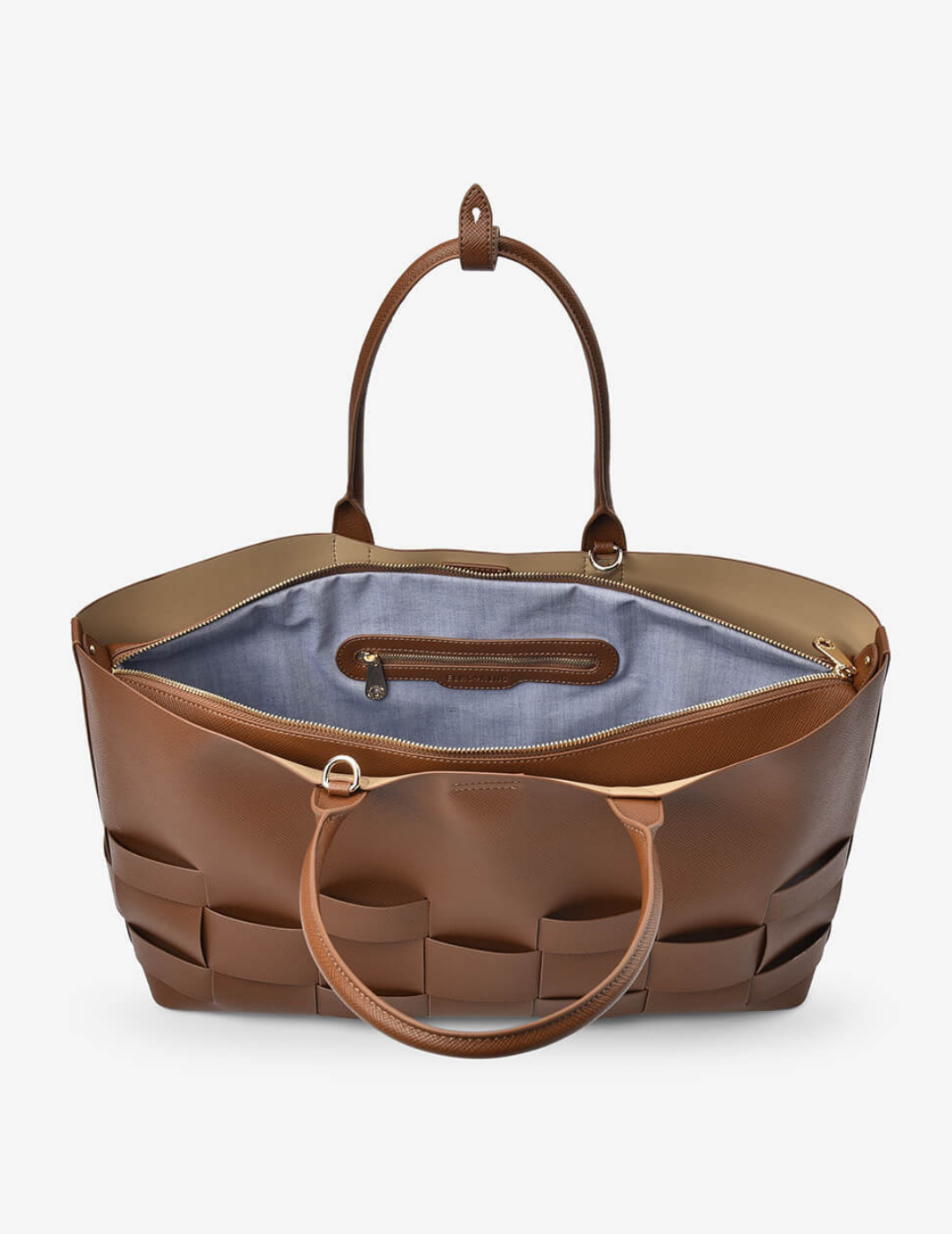 KENSINGTON TOTE in Tan Saffiano by Elms + King