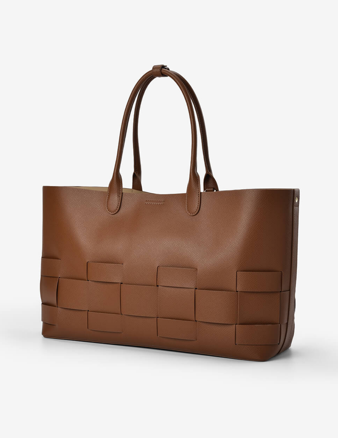 KENSINGTON TOTE in Tan Saffiano by Elms + King