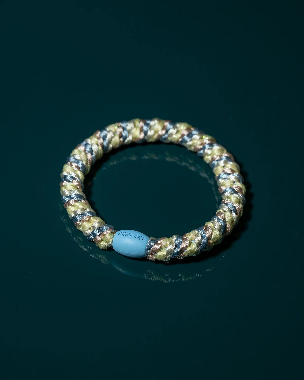 KKNEKKI Original Hair Ties in Mix Sea Blue Light Yellow Glitter