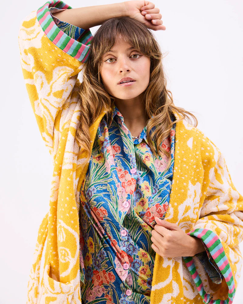 ANNA SPIRO ELSTERNWIG FIG TERRY BATH ROBE from the amazing range of Kip & Co