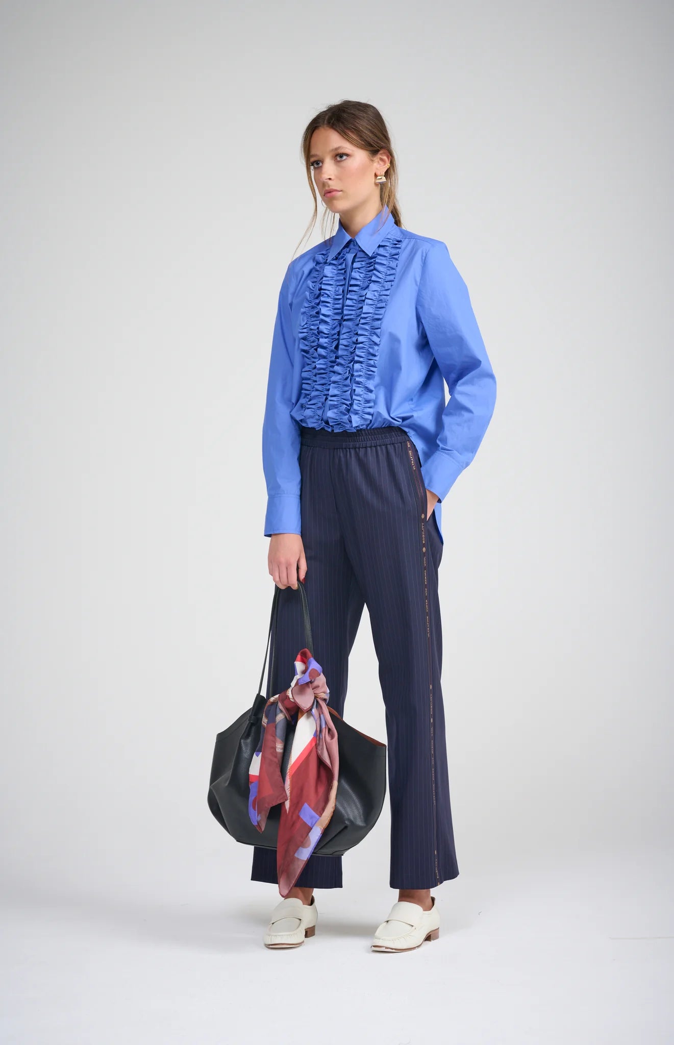 *Pre-Order* LA MAISON STRIPE TROUSER | Navy - Darling & Domain