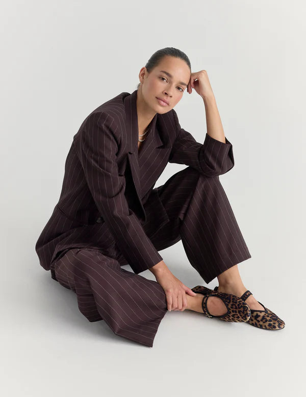 MARY-JANE SILK VELVET BALLET FLAT in Animal by La Tribe