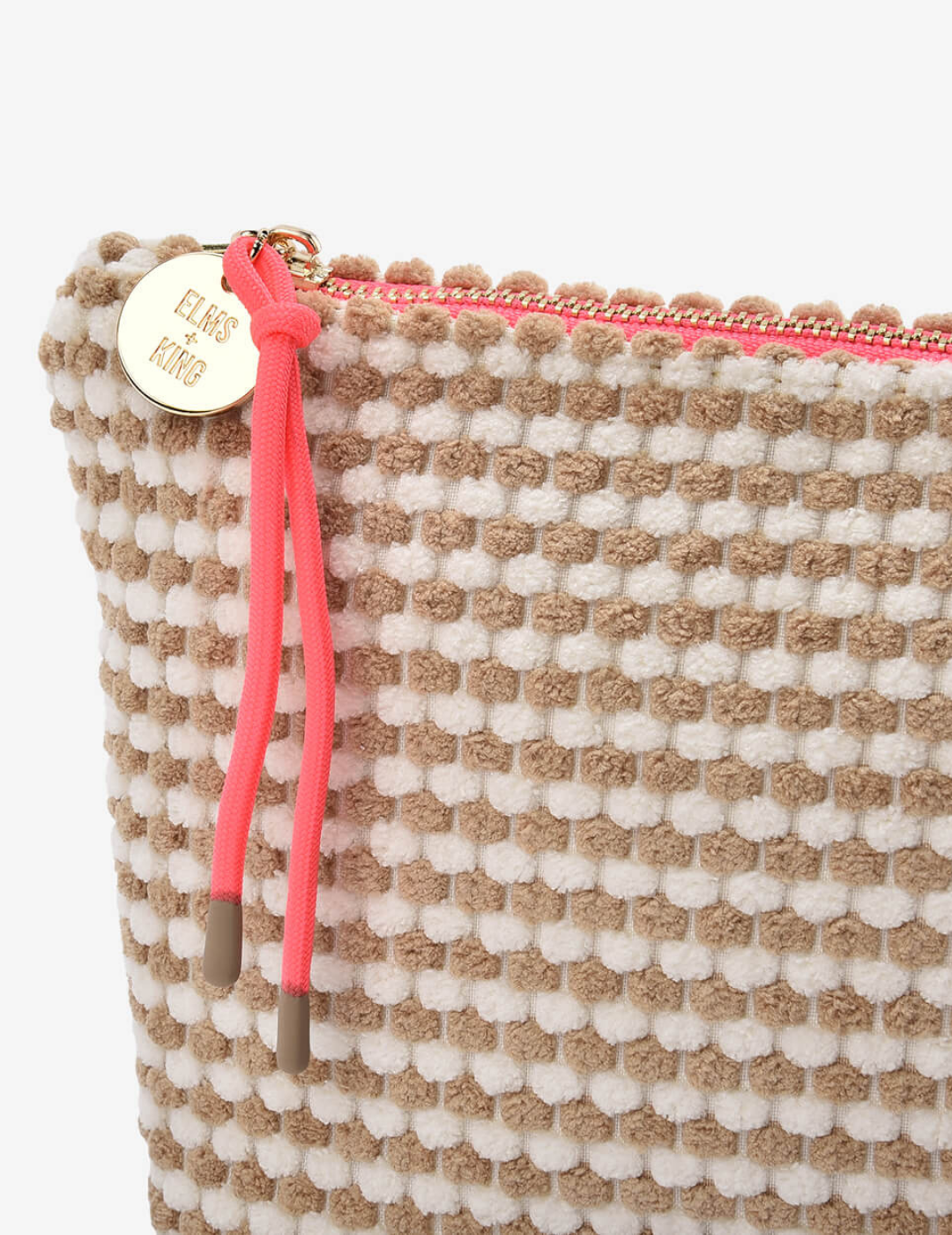 NAPILI CASE LARGE in Latte and White by Elms + King