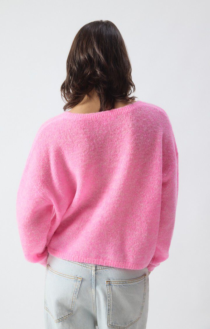 NUGGY CARDIGAN NUG19AE in Fluro Petunia Melange by American Vintage