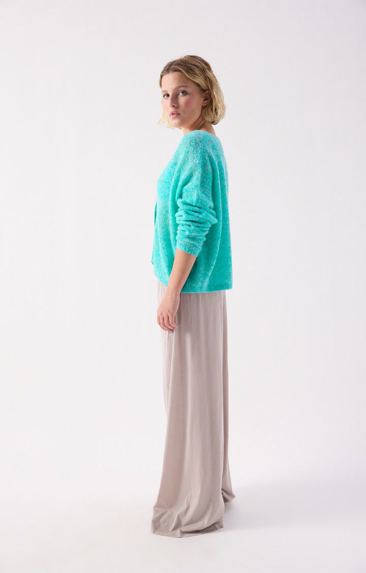 NUGGY CARDIGAN NUG19AE in Fluro Turquoise Melange by American Vintage