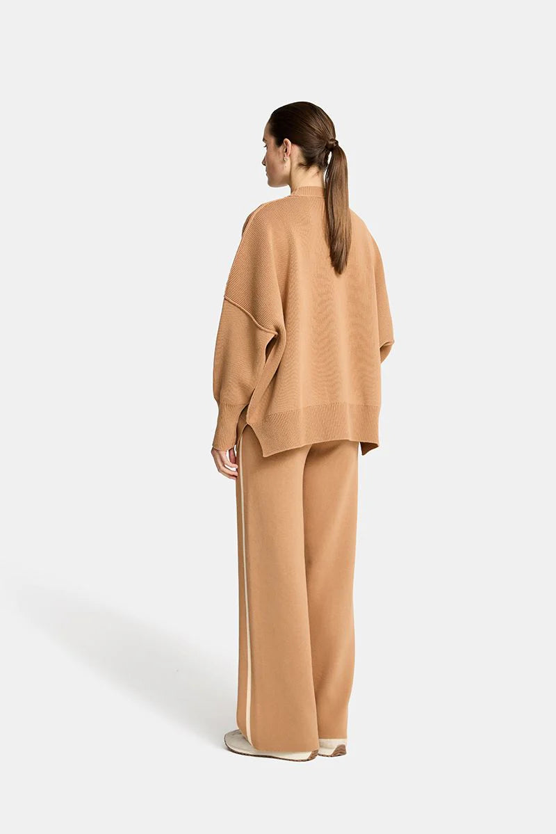 NATASHA SWEAT TOP in Camel by Arlington Milne