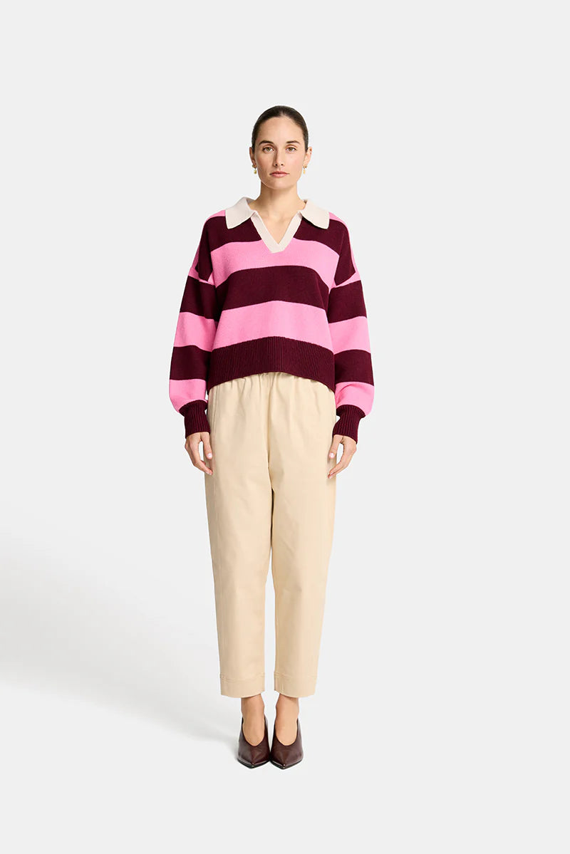NICOLE SWEATER in Pink and Pinot by Arlington Milne