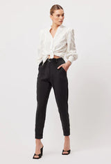 OnceWas | CRUISE EMBROIDERED COTTON SHIRT | Ivory