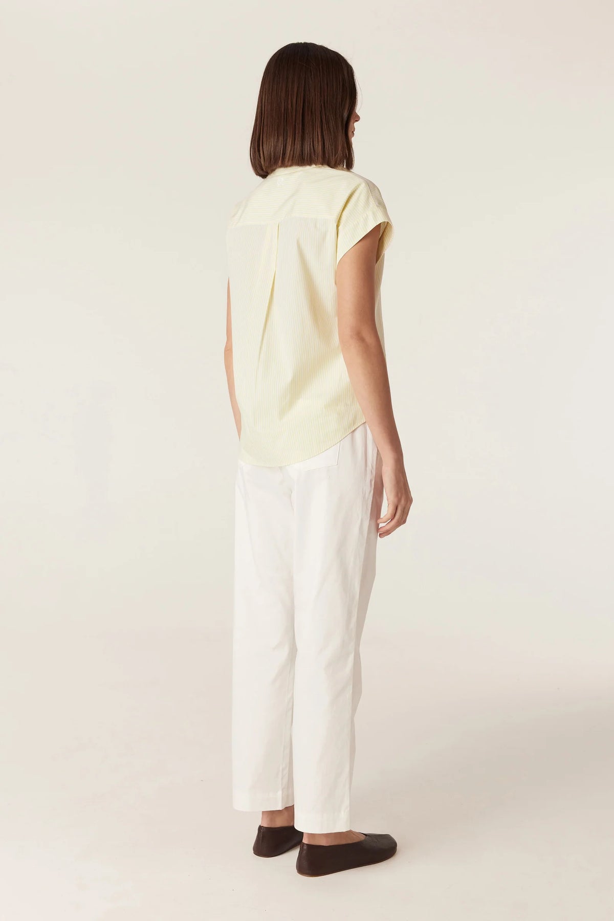 PORTSEA SHIRT in Yellow Stripe by Cable Melbourne