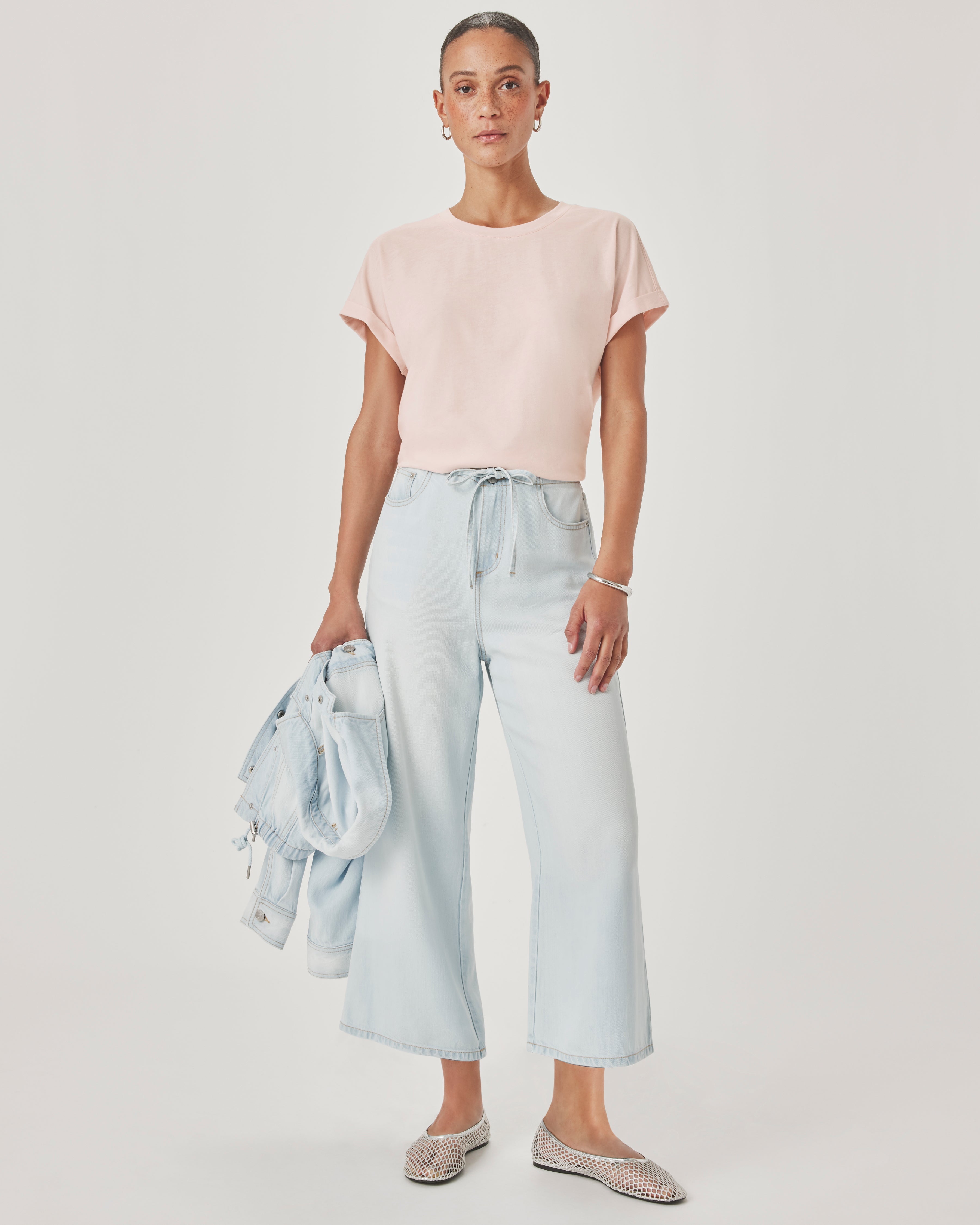 SKYE SHORT SLEEVE TEE in Rose Petal by Splendid