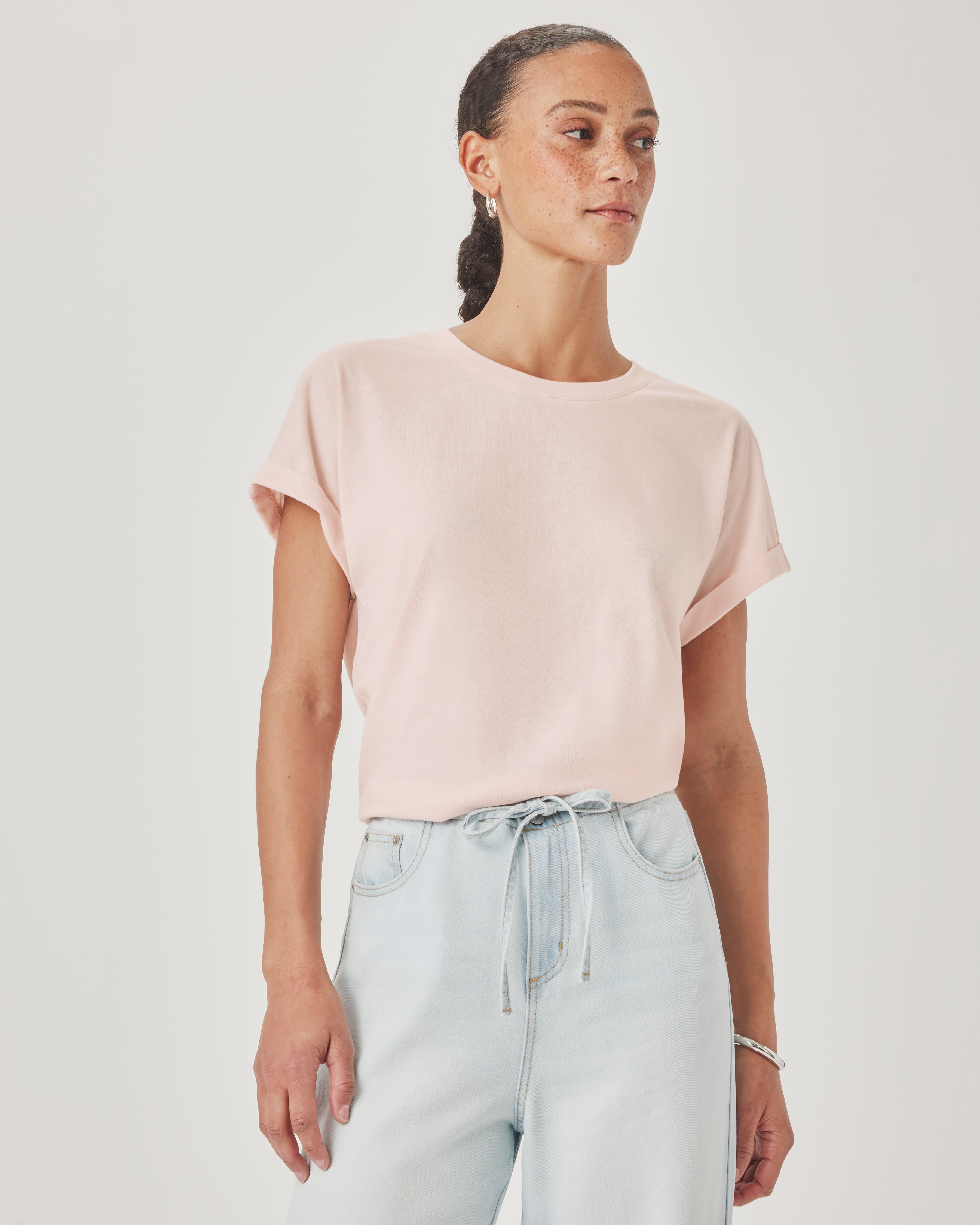 SKYE SHORT SLEEVE TEE in Rose Petal by Splendid
