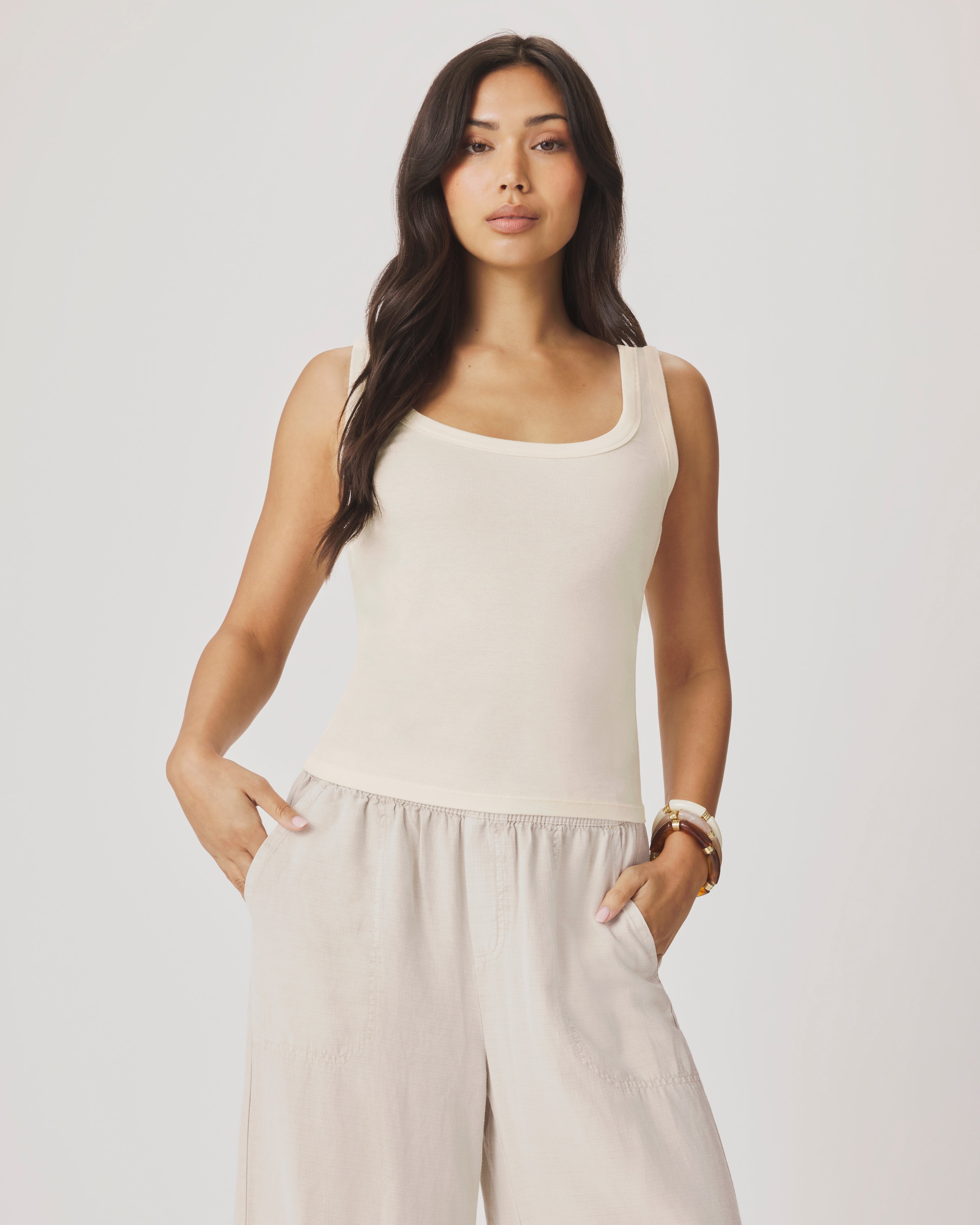 JOSIE TANK in White by Splendid