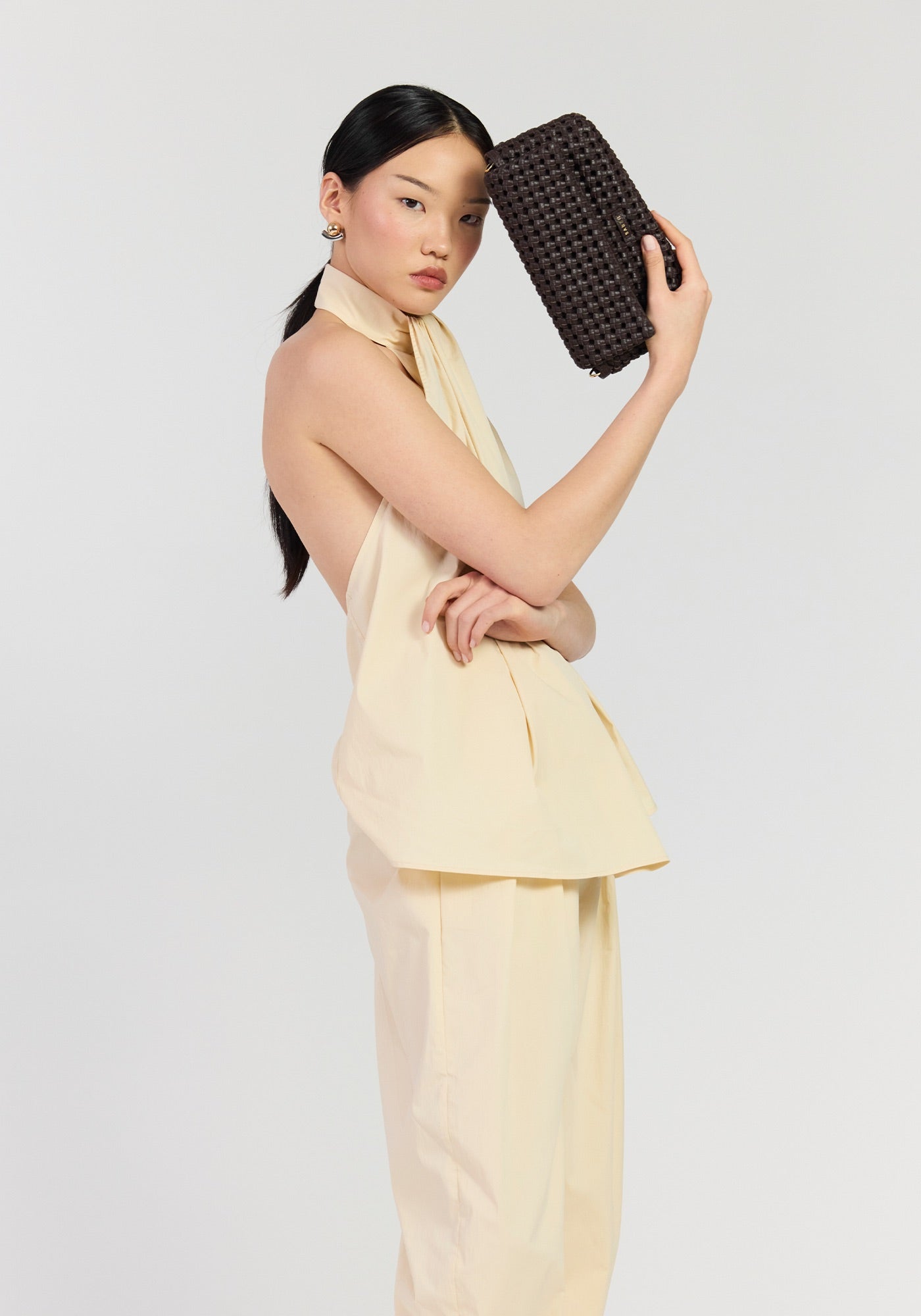 MILLA SHOULDER BAG in Cacao Fine Braid by Saben