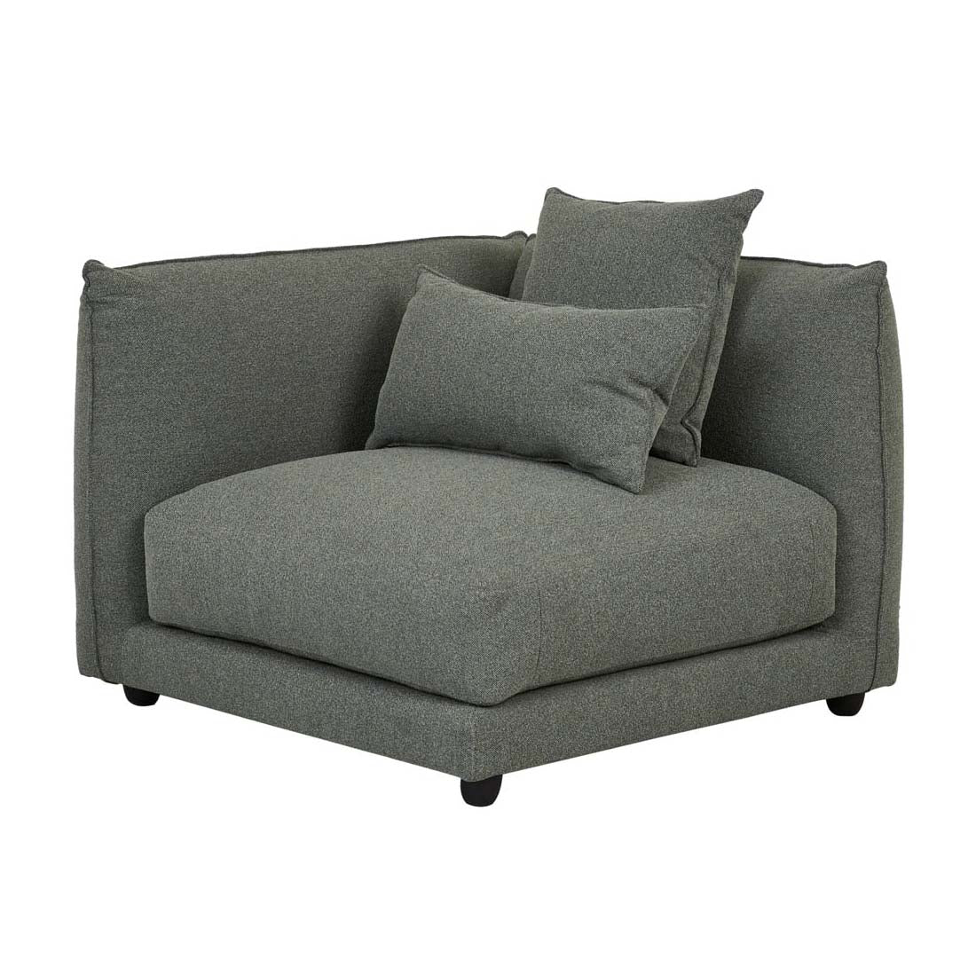 FELIX CREST 1 SEATER LEFT CORNER SOFA in Olive Leaf by GlobeWest at Darling & Domain