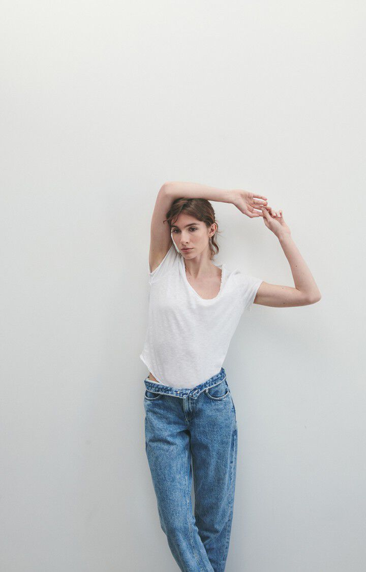 SONOMA SHORT SLEEVE V NECK TEE SON02AG | White - Darling & Domain