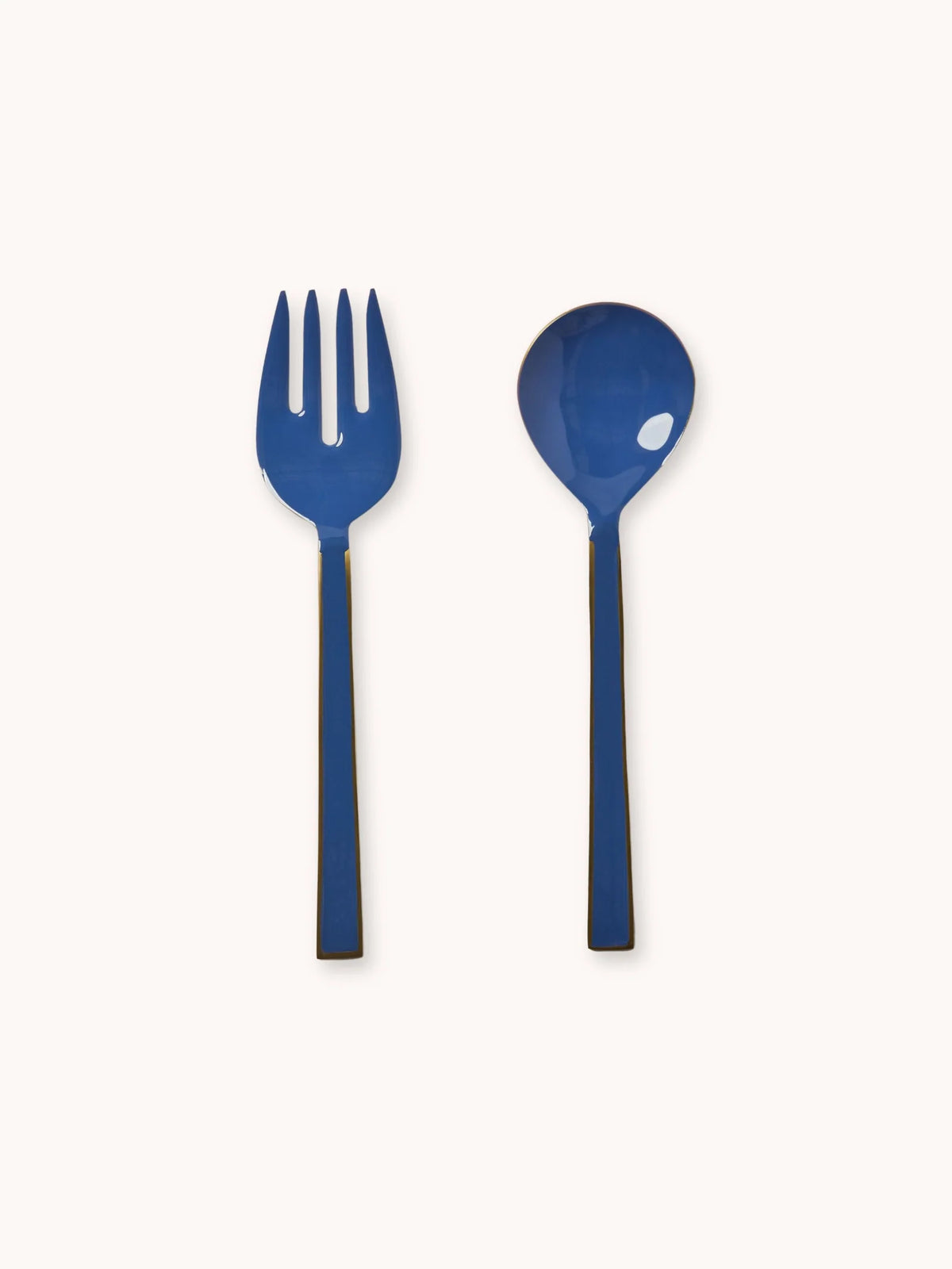 ENAMEL SALAD SERVERS in Blue by Bonnie and Neil