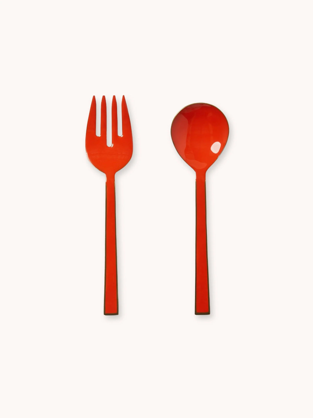ENAMEL SALAD SERVERS in Orange by Bonnie and Neil