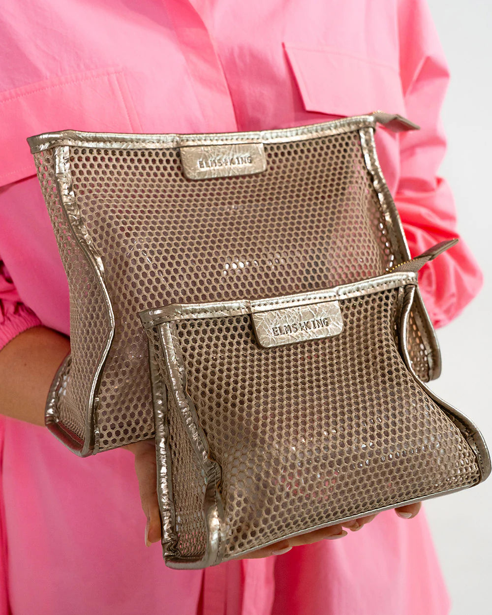 SANTORINI CASE SMALL | Taupe Mesh - Darling & Domain
