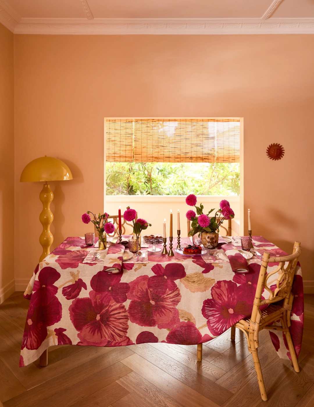 TABLECLOTH in Wild Pansy Pink by Bonnie and Neil