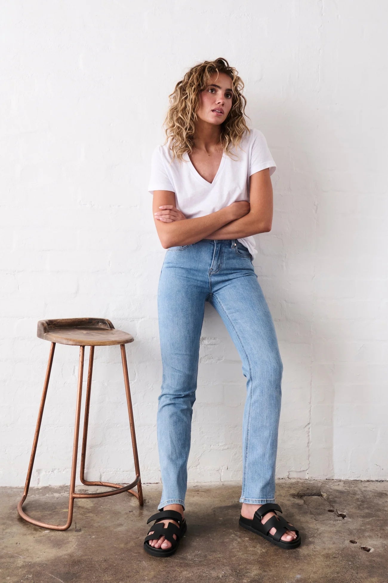 VACAY JEAN | Long 70s Blue - Darling & Domain
