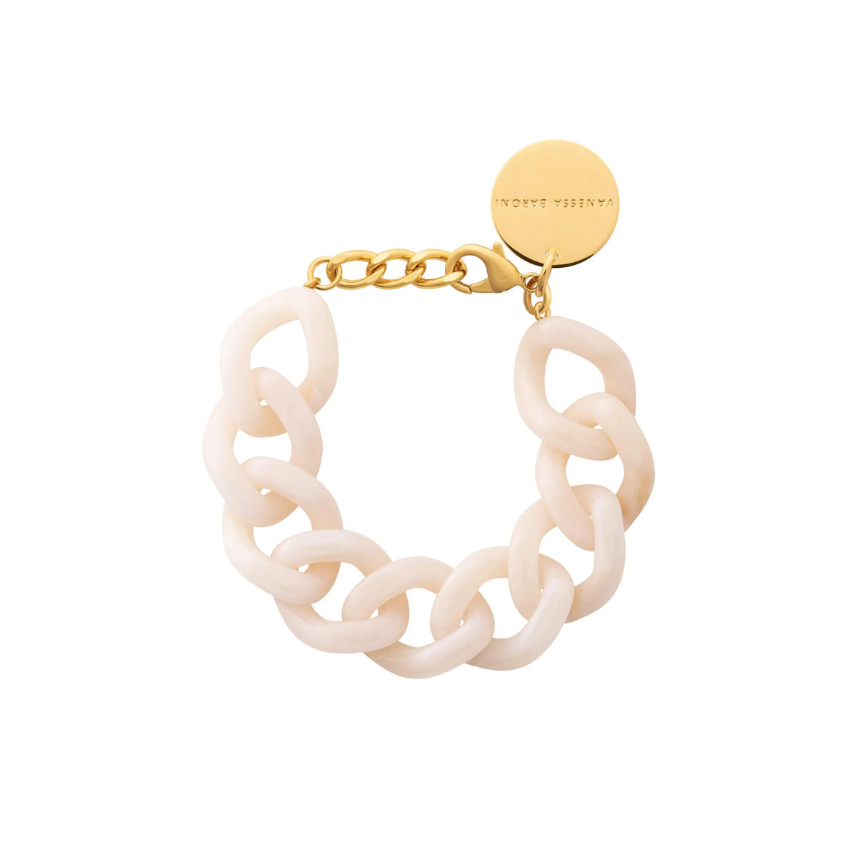 FLAT CHAIN BRACELET in Latte Marble by Vanessa Baroni