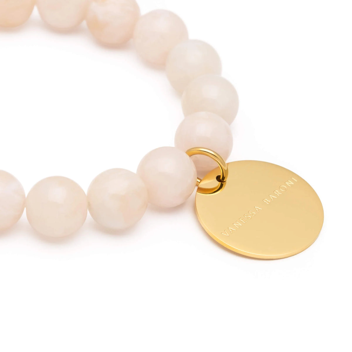MINI BEADS FLEX BRACELET in Latte Marble by Vanessa Baroni