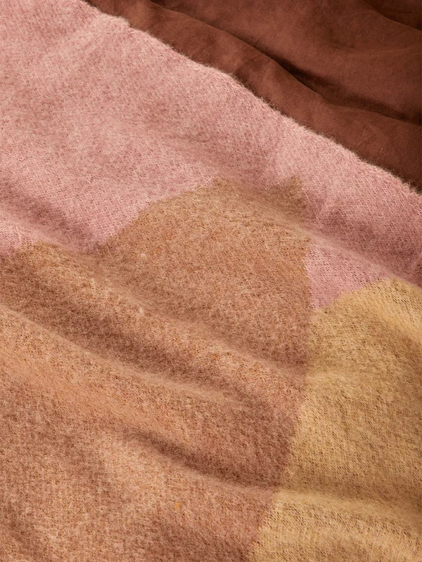 MOHAIR GEOMETRIC THROW in Pink from Bonnie and Neil