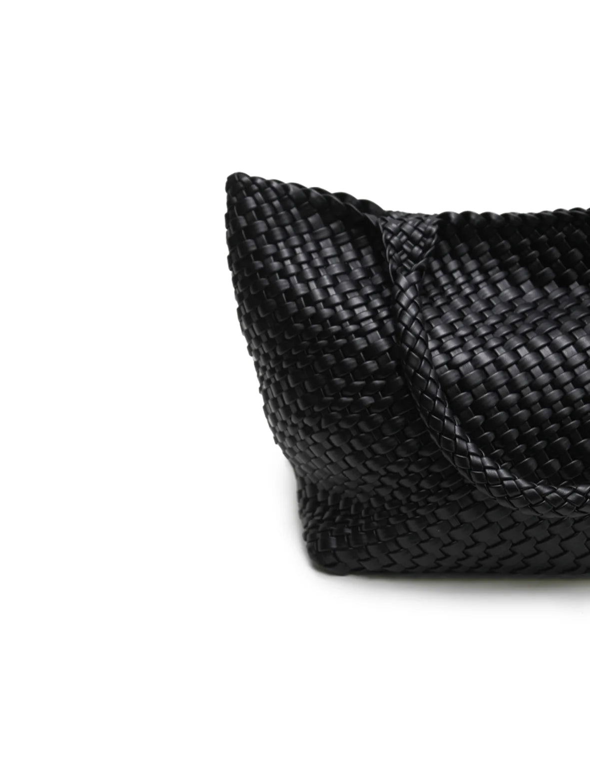WOVEN TOTE BAG in Black by La Tribe