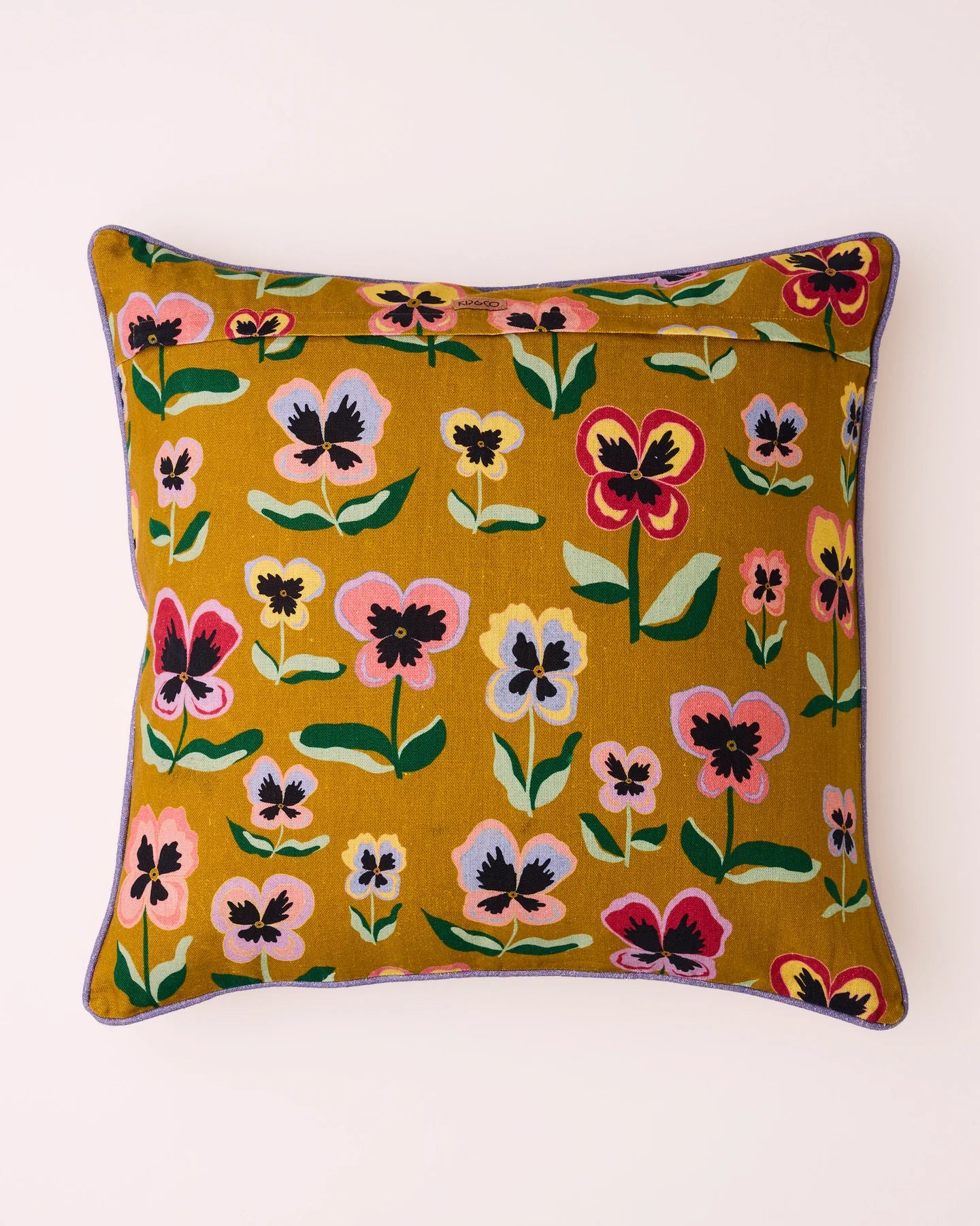 UPHOLSTERY CUSHION in Pretty Pansy Gold from the amazing range of Kip & Co products