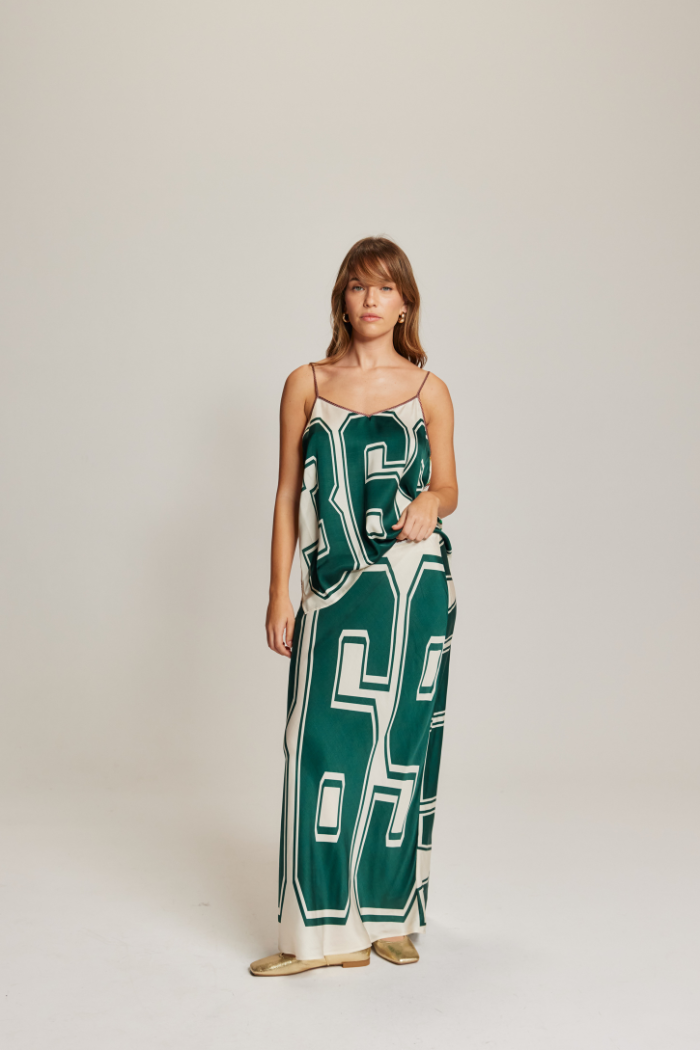 BLAKELY SLIP SKIRT in Sporty Jade from Me369