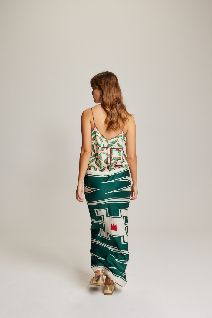 BLAKELY SLIP SKIRT in Sporty Jade from Me369