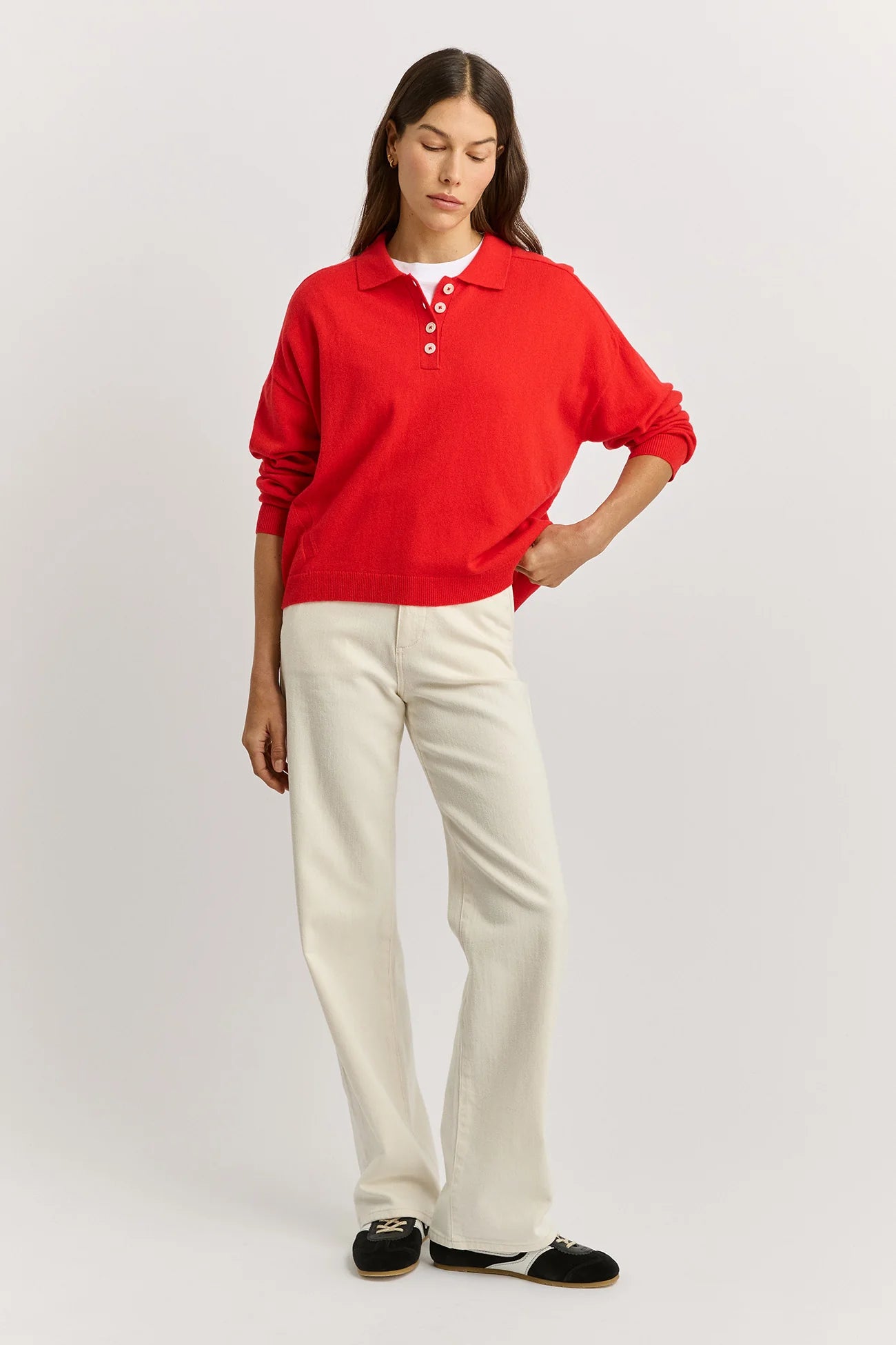 FINE JERSEY POLO in Poppy by Toorallie