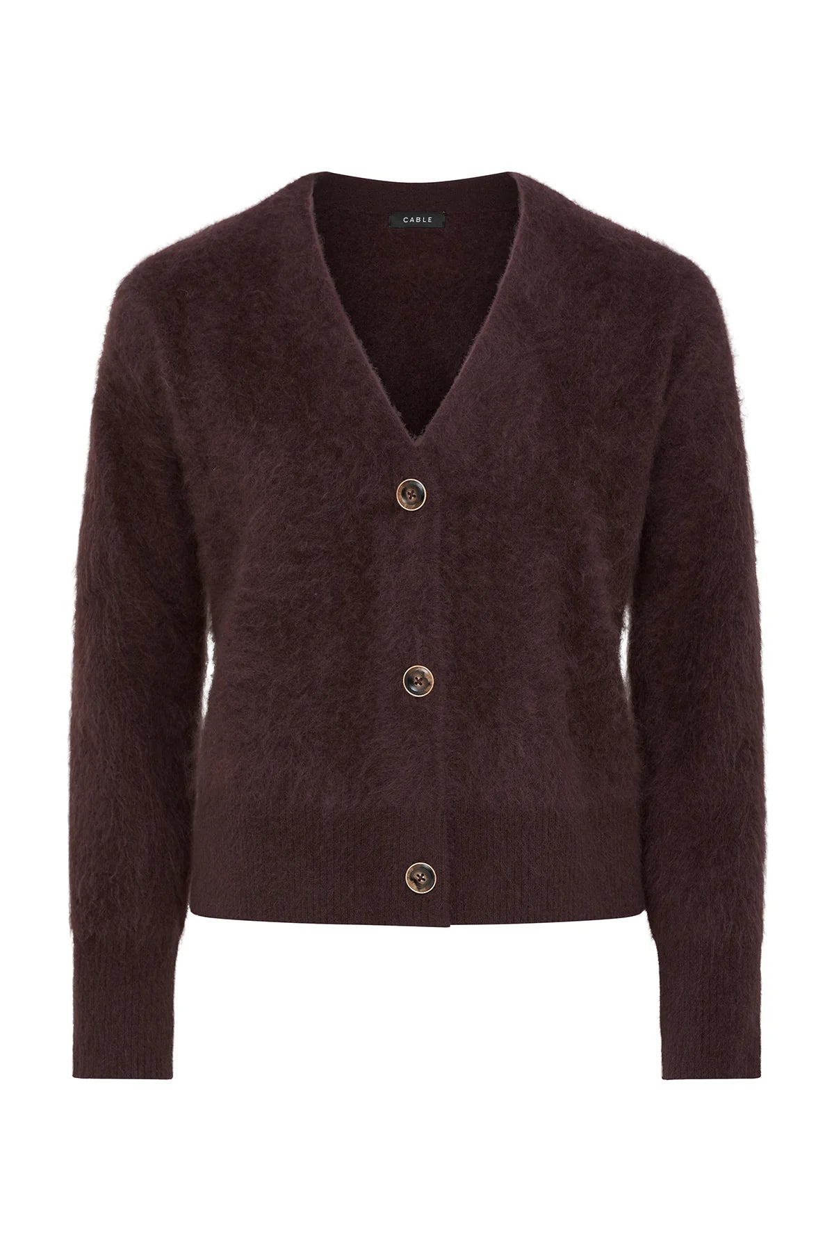 BRUSHED CASHWOOL V CARDIGAN | Shiraz - Darling & Domain