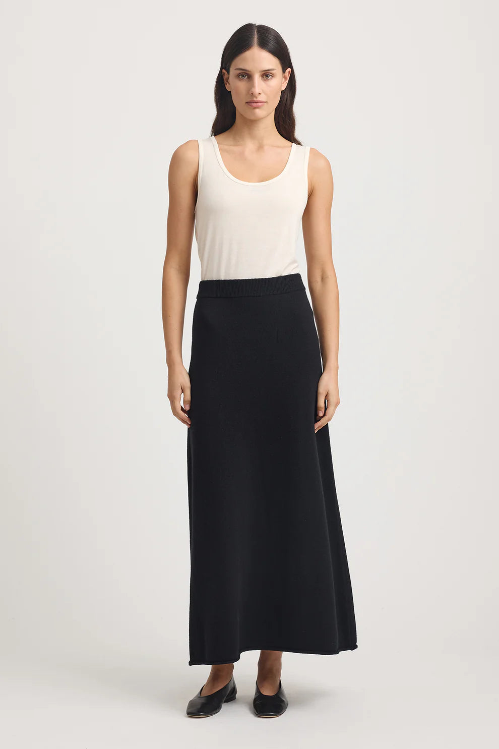 LAMBSWOOL SKIRT in Black by Toorallie