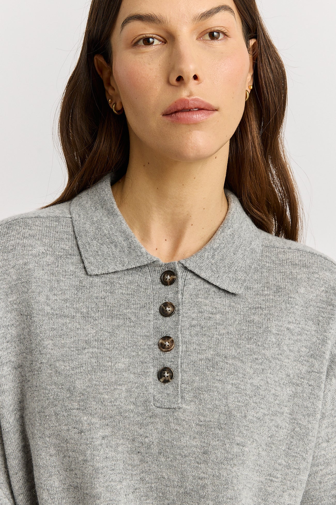 FINE JERSEY POLO in Light Ash by Toorallie