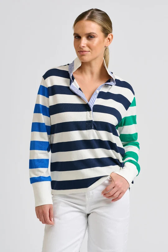 ROBBIE RUGBY SWEATSHIRT in Spring Combo by Shirty