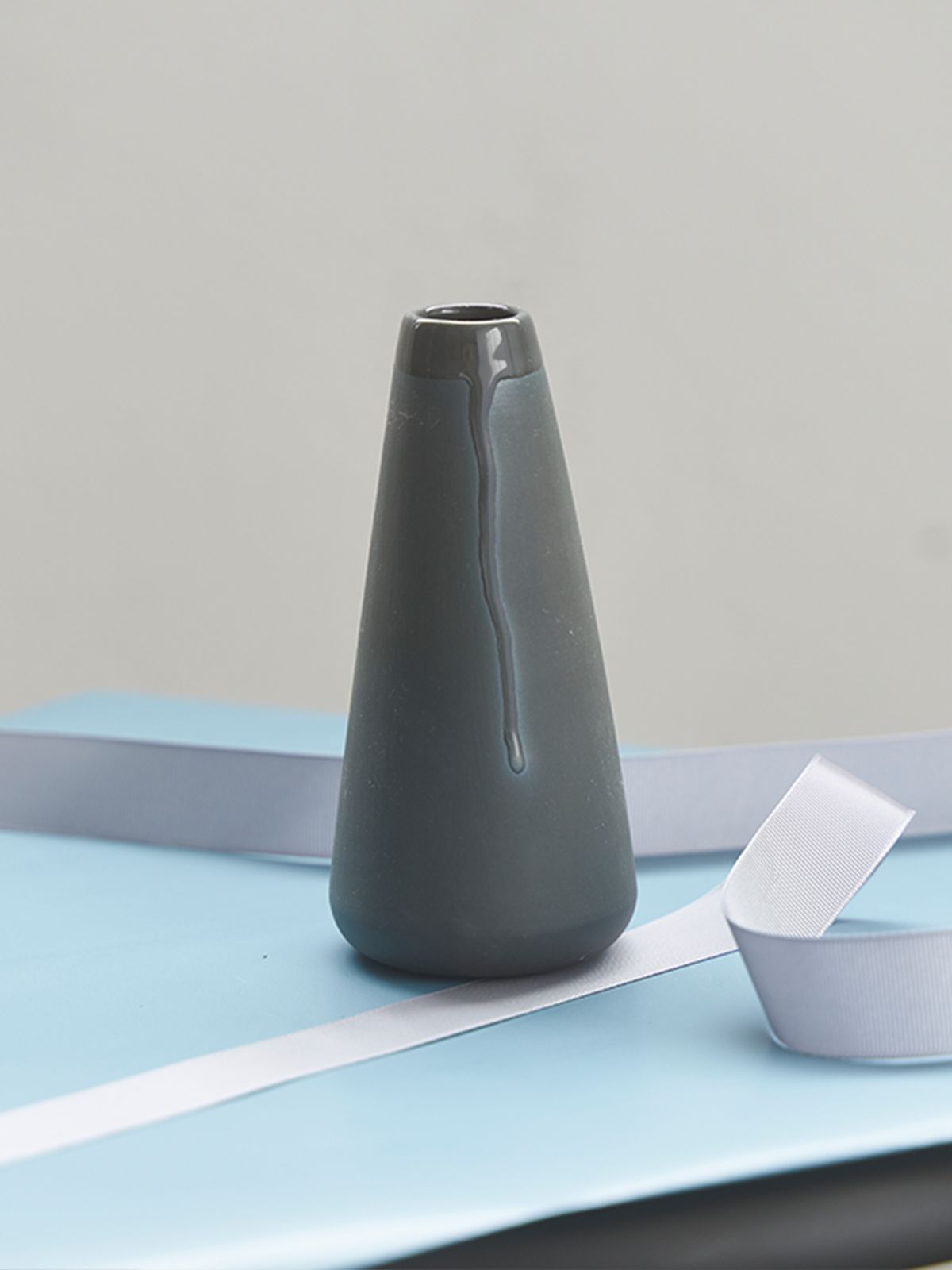TEAR VASE in Duck Egg by Mud Australia