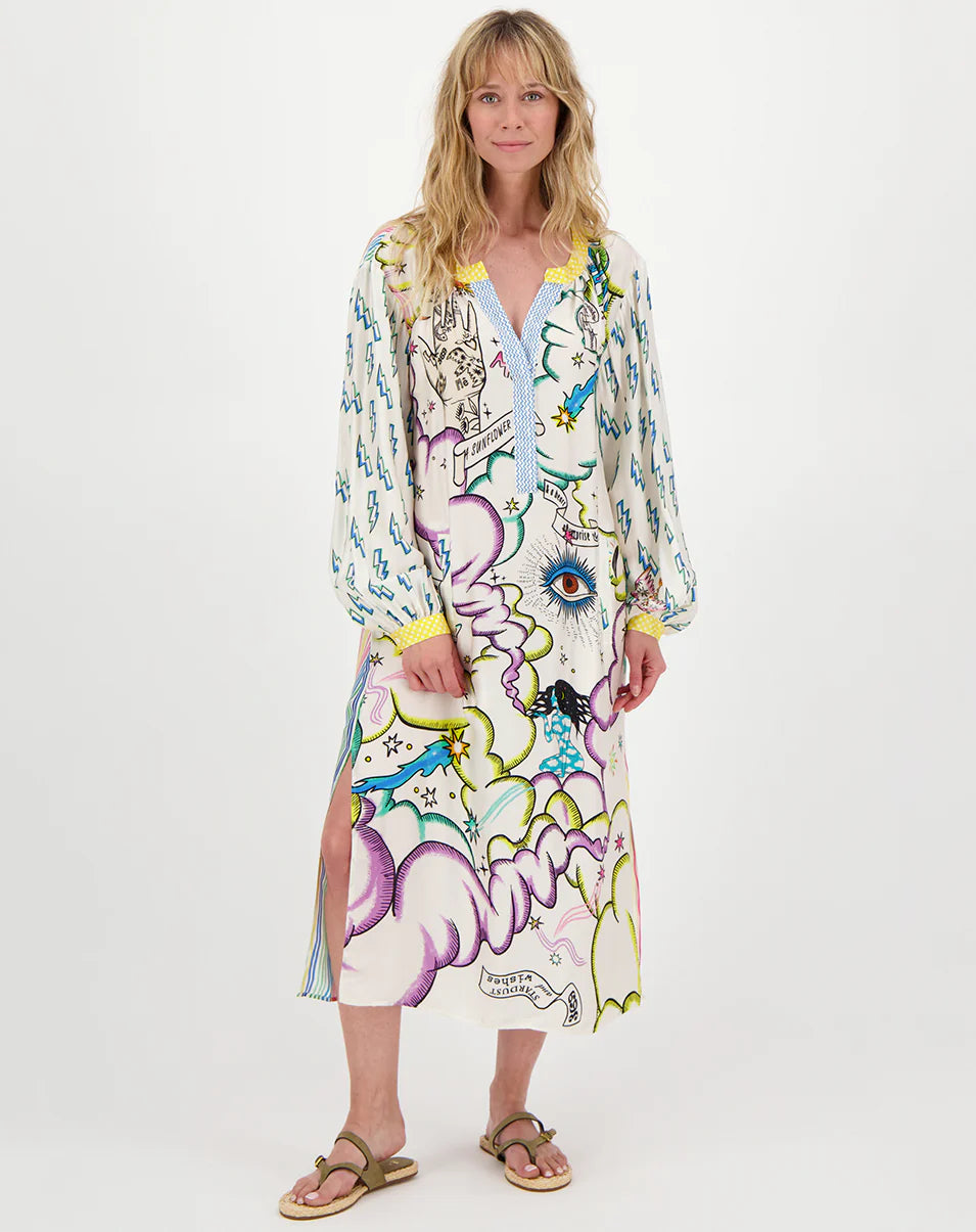 ME369 Hanna Placket Dress in Enlightenment