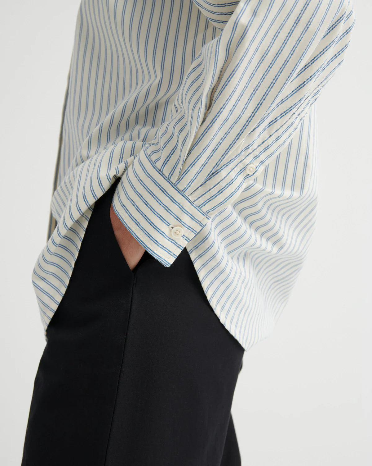 MAKER SHIRT in Ticking Stripe by Kowtow