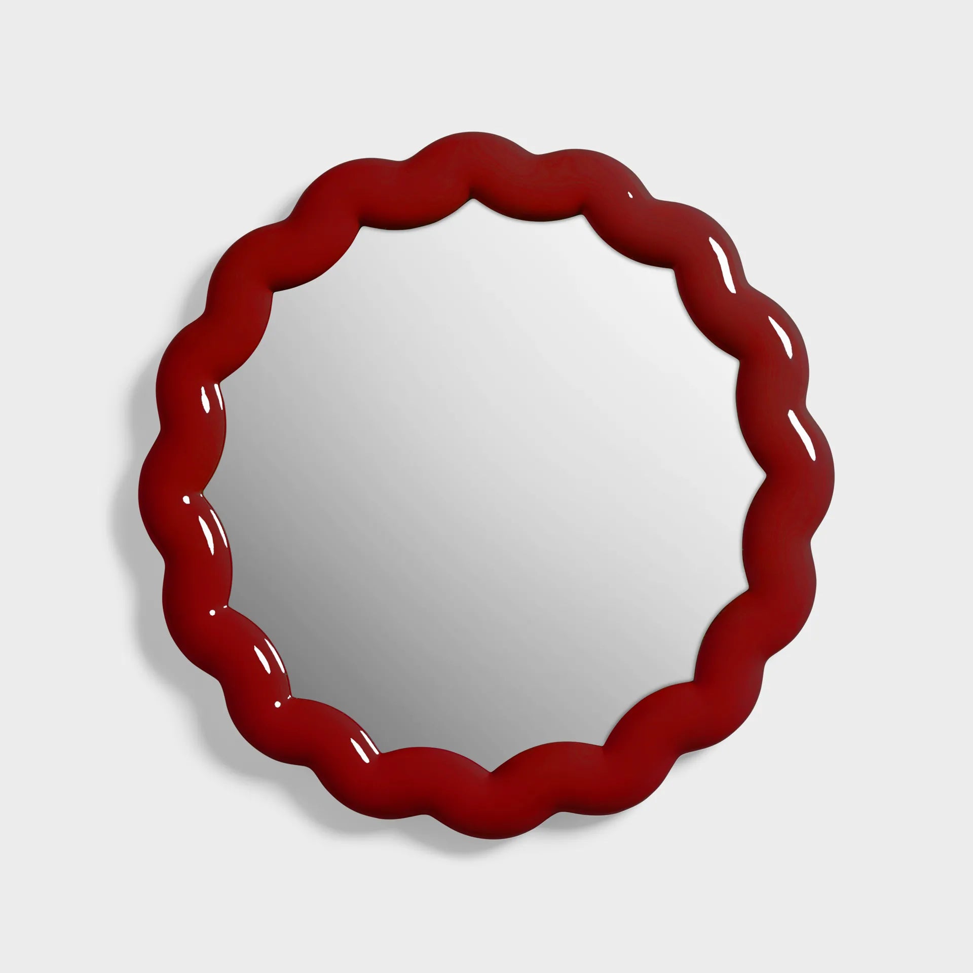 Zigzag Mirror in Burgundy by &Klevering