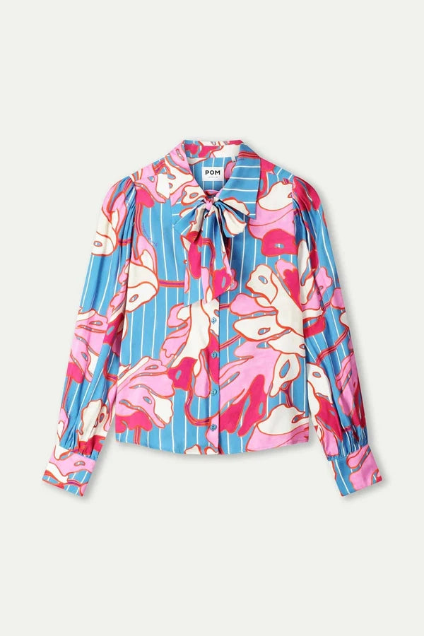 POM BLOUSE in Urban Flora Stripe from POM Amsterdam