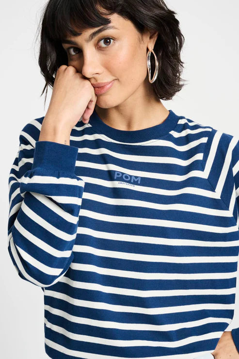 POM TOP in Striped Blue + White from POM Amsterdam