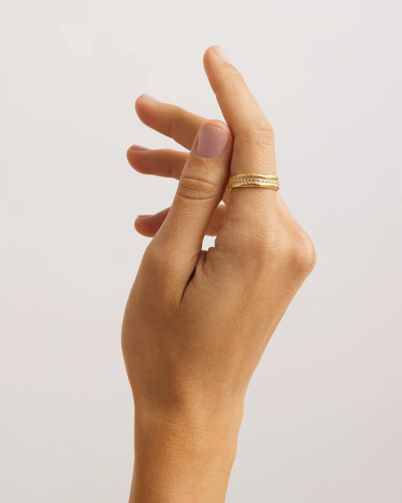 BEGIN AGAIN BAND RING from By Charlotte