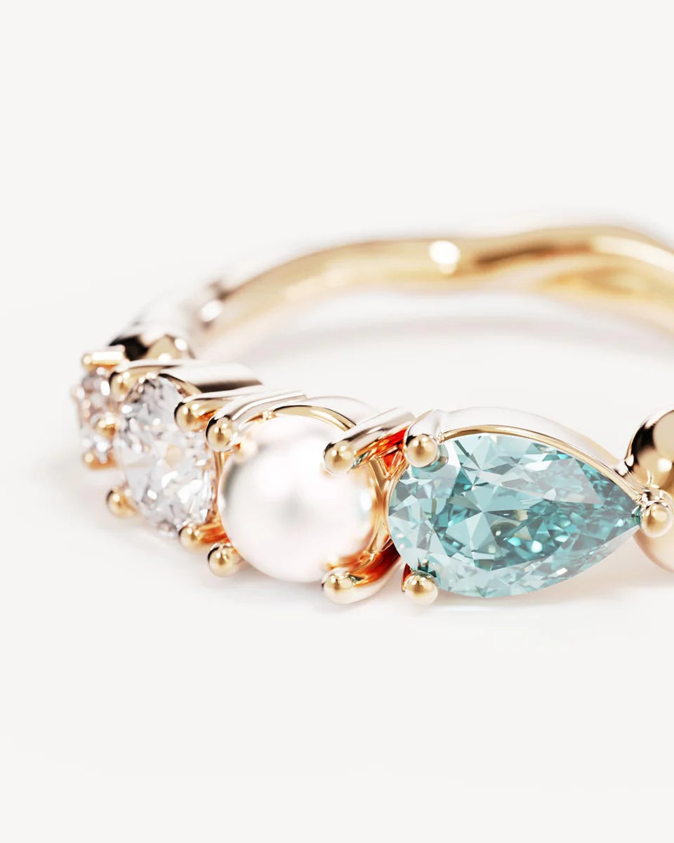 BREATHE IN STILLNESS RING in 18K Gold Vermeil from By Charlotte