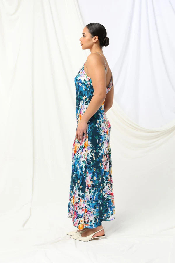 MELODY SLIP MAXI DRESS in Midnight Petal by Kachel
