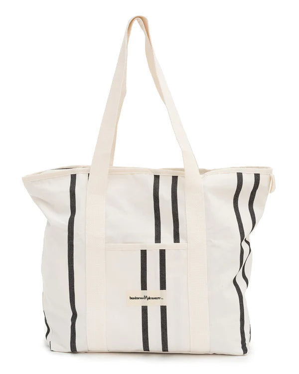 The Cooler Tote Bag - Black Two Stripe