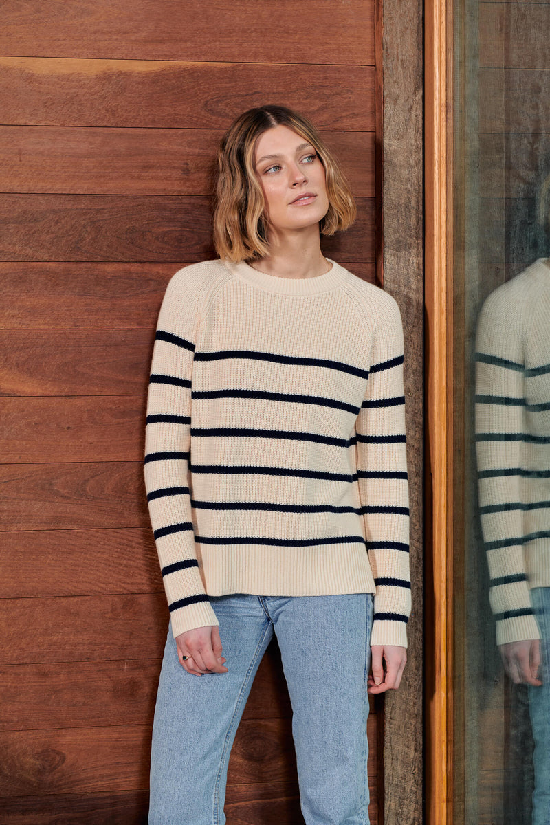 BELL PULLOVER KNIT in Bretton Stripe from Maxted