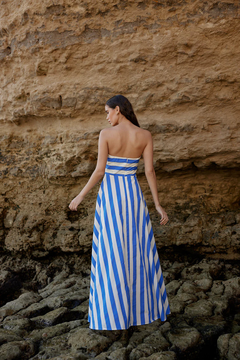 HAZEL DRESS in Pacific Stripe from Aston Studio