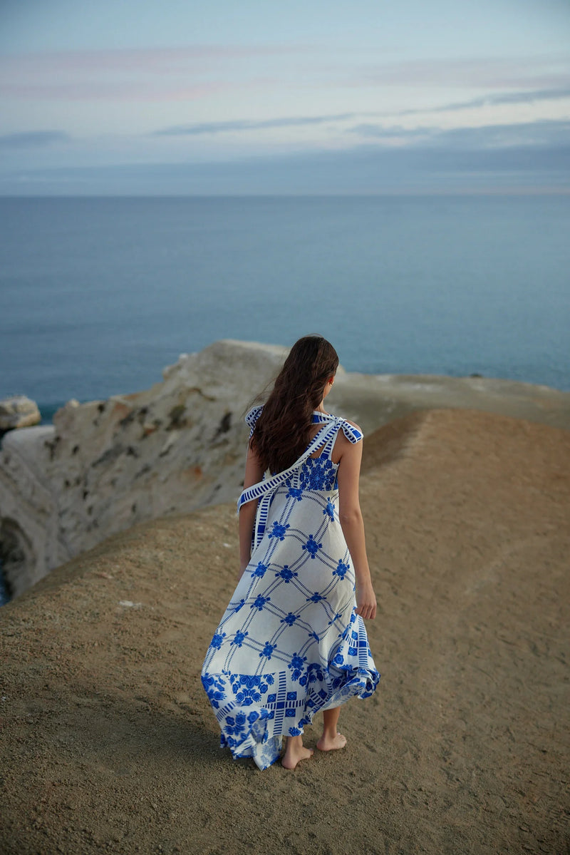 PIPPA DRESS in Mediterranean Foam from Aston Studio